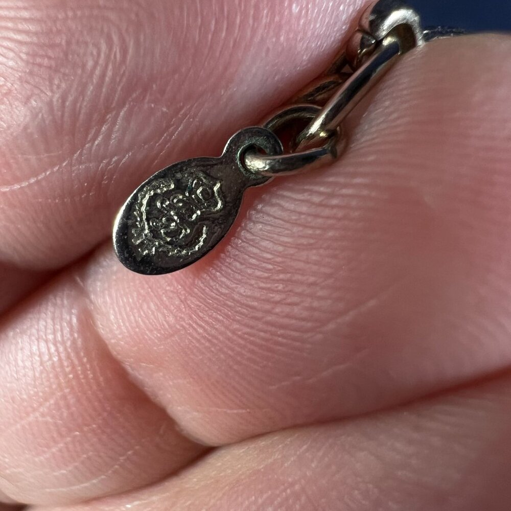 Two-Piece Silver & Gold-Tone Chain Necklace & Bracelet Set With Mixed Metal Circ - Picture 5 of 6